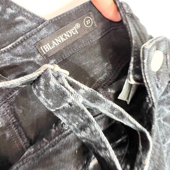 BlankNYC Pants Bibs Womens 27 Black Adjustable Strap Button One-Piece Dungaree - Picture 7 of 10